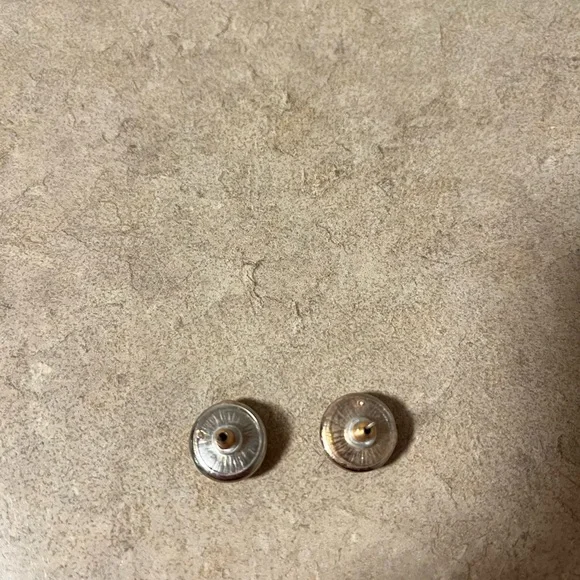 Betsey Johnson Gold and Pink Crystal Stud Earrings - Picture 4 of 4